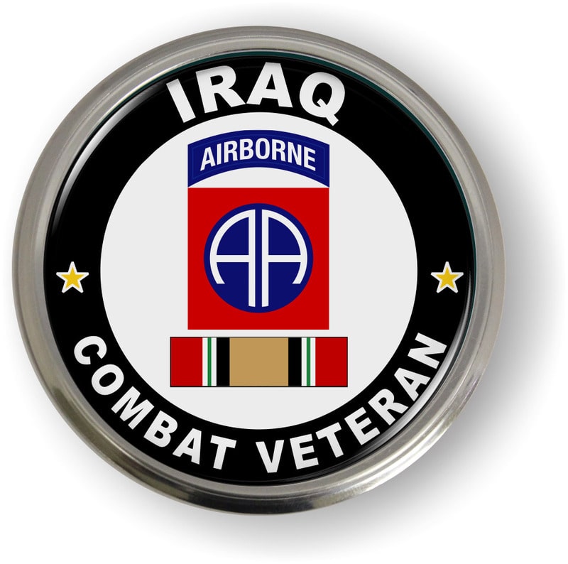 82nd Airborne Division Iraq Combat Veteran Emblem 82nd Airborne Division Iraq Combat Veteran Emblem